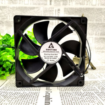 1 pcs GDSTIME AC110-240V 3.0W   12025 Axial Flow Mute Cooling Fan #T4