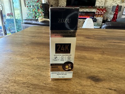 ZOZU 24k Hyaluronic Acid Collagen Facial Serum For Face Improves Moisture 30ml