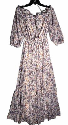 chinese dress ladies 1.STATE Women's Smocked Ruffle Hem Long Sleeve Dress (Soft Ecru, XX-Large)  at Amazon Women's Clothing store main image 1