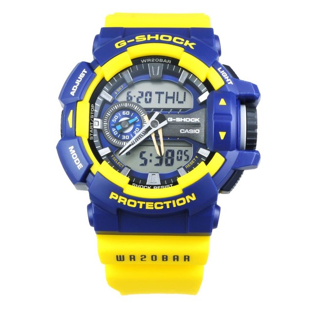 g shock blue yellow