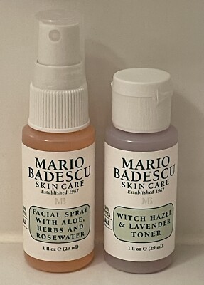 MARIO BADESCU Facial Spray W/Aloe,Herbs & Rosewater+Witch Hazel & Lavender  Toner | eBay