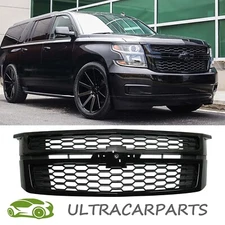 Gloss Black Front Bumper Grille Grill For 15-20 Chevrolet Tahoe Suburban LS LT