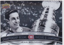 2023 UD TIM HORTONS LEGENDS..JEAN BELIVEAU..CHAMPIONSHIP RESUME..CR-5..CANADIENS