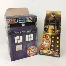 Doctor Who EMPTY Easter Egg Display Box Lot Figural Shaped Tardis & Dalek