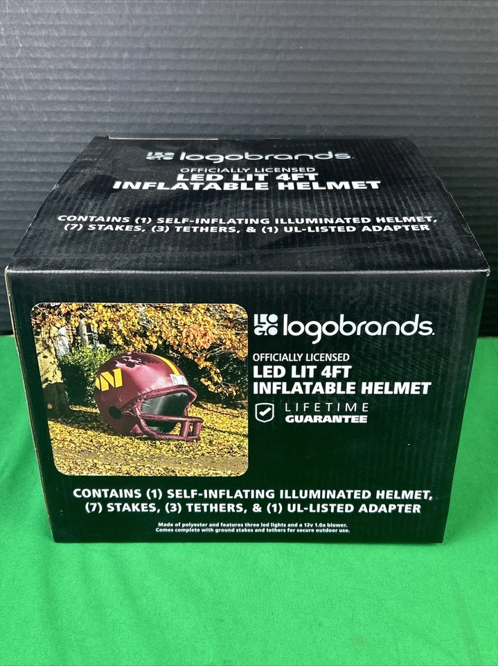 Casco inflable Logo Brands con licencia oficial NFL 4' Washington Commanders Foto 4 de 4