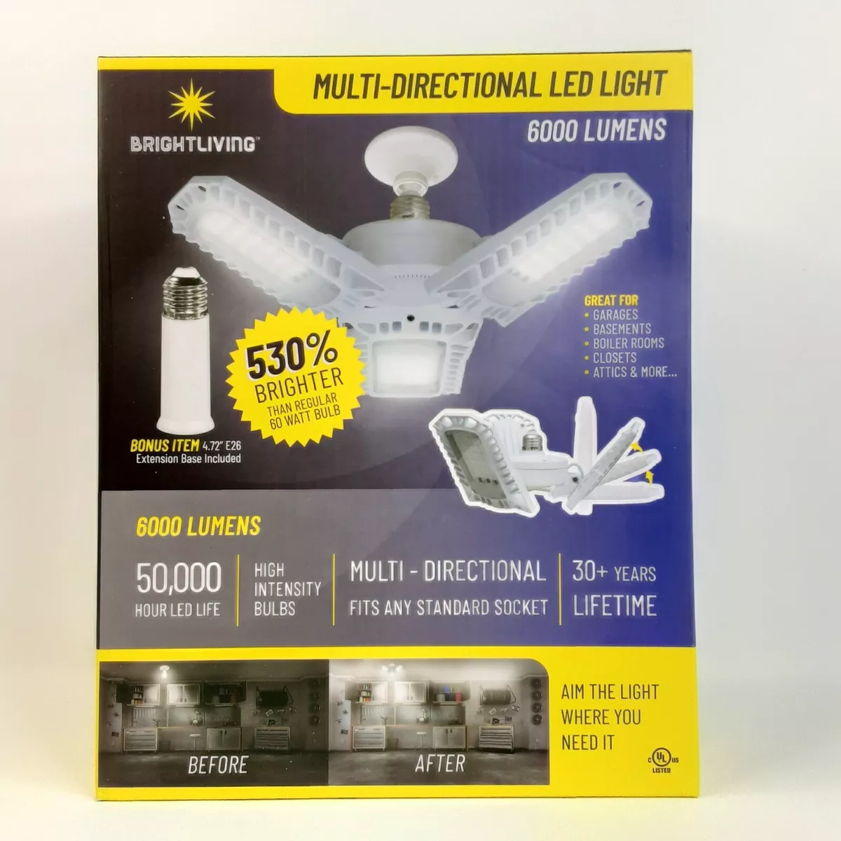 Bright living multi directional led light deals