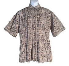 PIERRE CARDIN Men's Short Sleeve Button Down Shirt Large