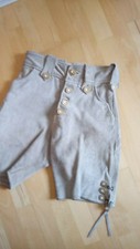 kurze Lederhose Gr. S beige REDUZIERT