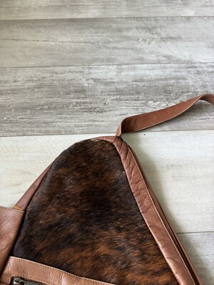 Ameribag Save Your Back Tan Leather Slingback Backpack Ameribag 19” Healthy Back Bag Leather Sling Backpack Brown  main image 2