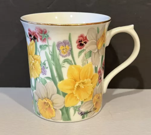 Lenox China Mug Daffodils Flower Blossom Collection Suzanne Clee Vintage 1995
