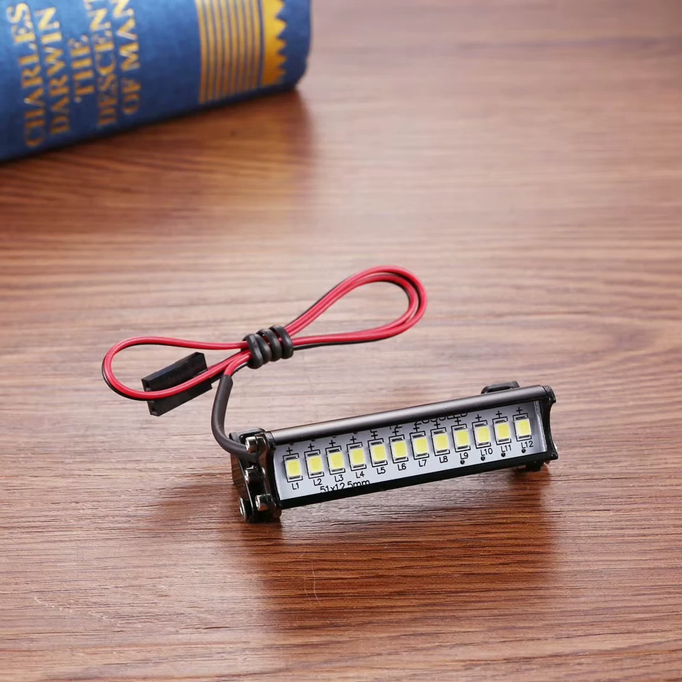 RC Car 55mm 12 LED Light Bar for Crawler Buggy Truck Headlight Scale Accessories - Image 3 of 4