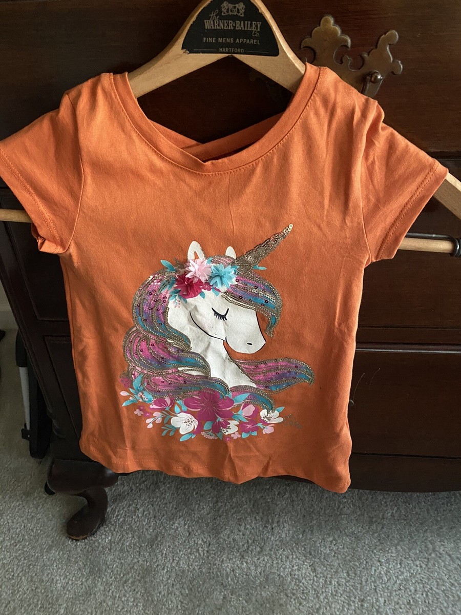 Isaac Mizrahi Girls Unicorn Shirt Sz XS Sequined NWOT UK