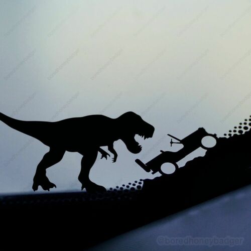 Jurassic Mini T-Rex Dinosaur Decal Easter Egg Car Vinyl Sticker Windshield  - Picture 1 of 2