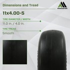 Pneumatico Flat Free 11x4.00-5 8 Ply Per Tagliaerba Toro TimeCutter, Cub Cadet, Troy-Bilt