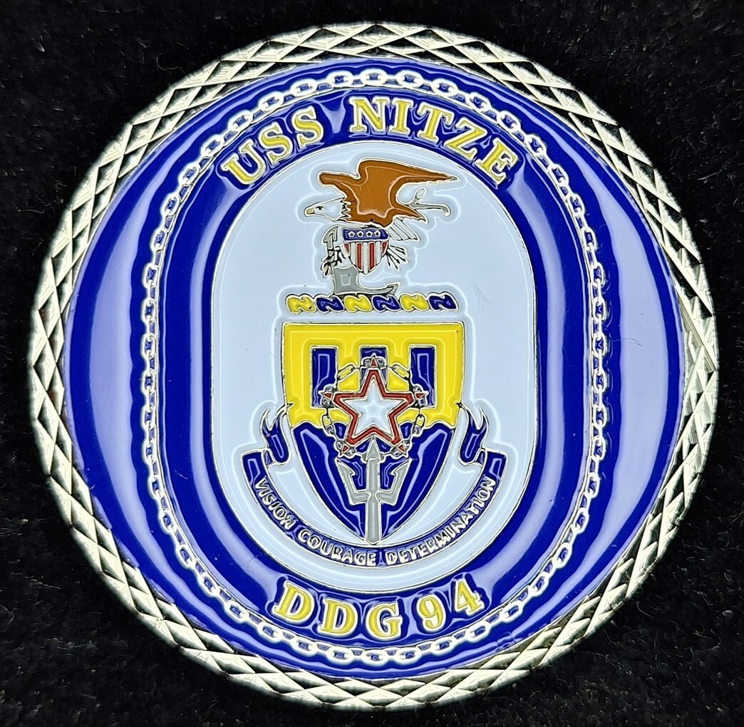 USS Nitze DDG-94 FCPO Navy Challenge Coin - Leading By Example