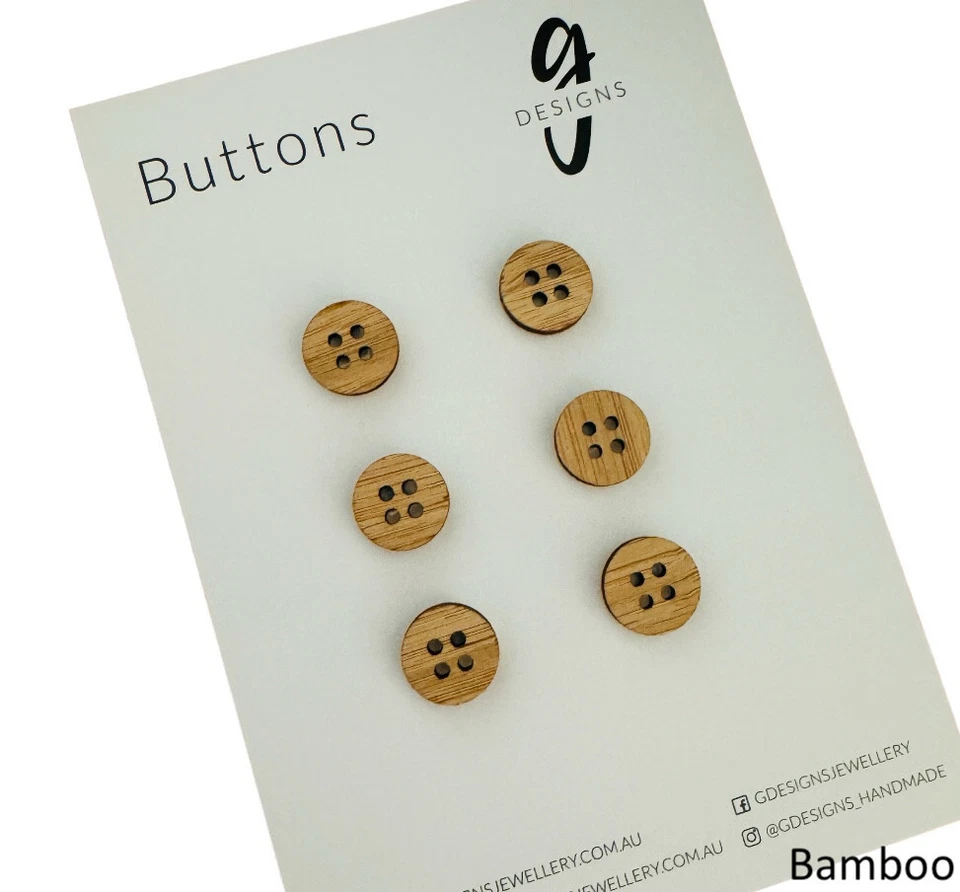 Botões - Círculo 15mm - BAMBOO - Imagem 2 de 4