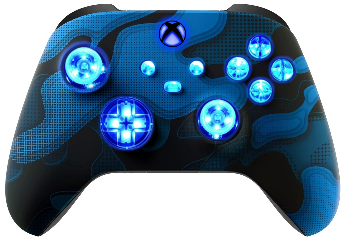 Xbox One Modded Rapid Fire Controller Blue Leds Custom Custom Modded