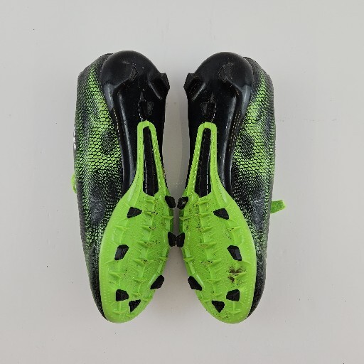 Adidas F10 FG Solar Green White & Black Mens Football Boots UK Size 5.5