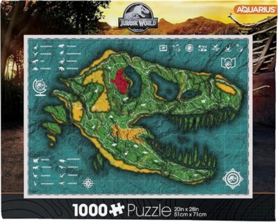 Jurassic World Karte 1000 Teile Puzzle 51 cm x 71 cm (nm)