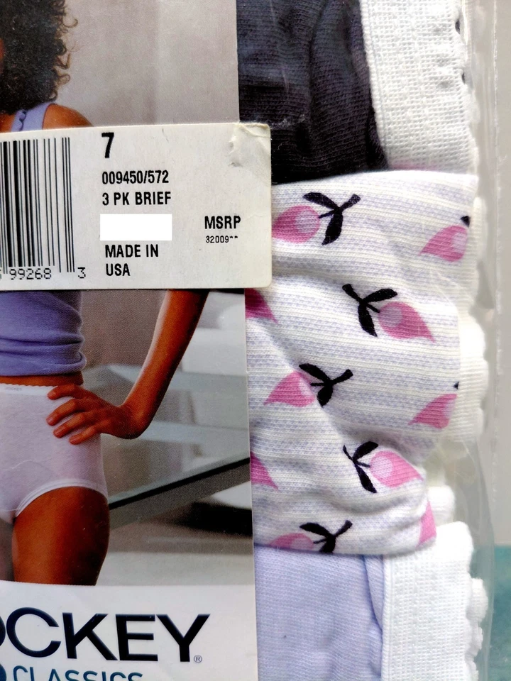 SZ 7 Jockey Classics 3 Pack Women Full Coverage Cotton Briefs Panties 2009 NEW - Image 4 of 4