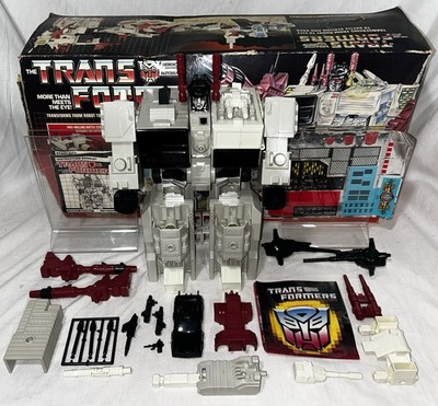 Transformers Metroplex 100% Complete Instructions Unused Decals Box 1986 G1