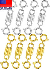 Magnetic Necklace Clasps and Closures 14K Gold and Silver Two Spring Clasps Bead