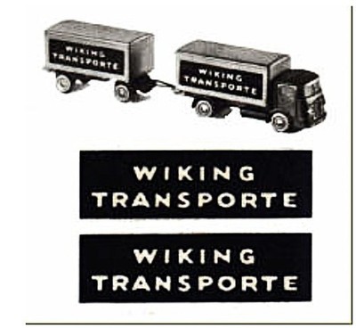 WIKING TRANSPORTE Ersatz Aufkleber f.  MB FORD BÜSSING Koffer o. Anhänger # 540