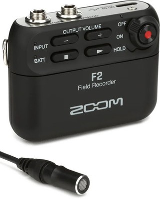 Zoom F2 Field Recorder & Lavalier Microphone