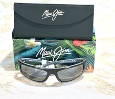 Maui Jim Sunglasses Byron Bay MJ 746-03F Black Blue Marlin Polarized Lenses NEW