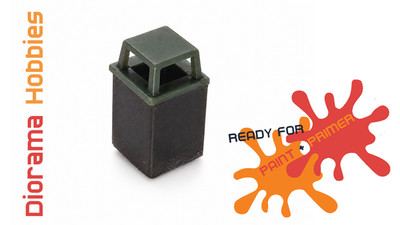 Trash Cans - Open Lid HO, O & S Scale