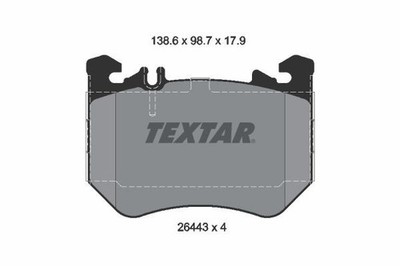 Textar 2644303 Front Brake Pad Set Fits Mercedes C-class Glc