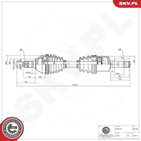 Esen SKV Antriebswelle Links, Rechts, Vorderachse U.A. FüR Opel, Saab, Vauxhall