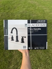 Glacier Bay Oswell 8 in. Widespread Double-Handle Bathroom Faucet in Matte Black