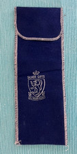 Vintage Aufbewahrungstasche Silber Geschenke A-1 Silberteller blau 23 cm lang