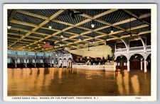 Casino Dance Hall Interior Rhodes-On-The-Pawtuxet Providence RI c1920s Postcard