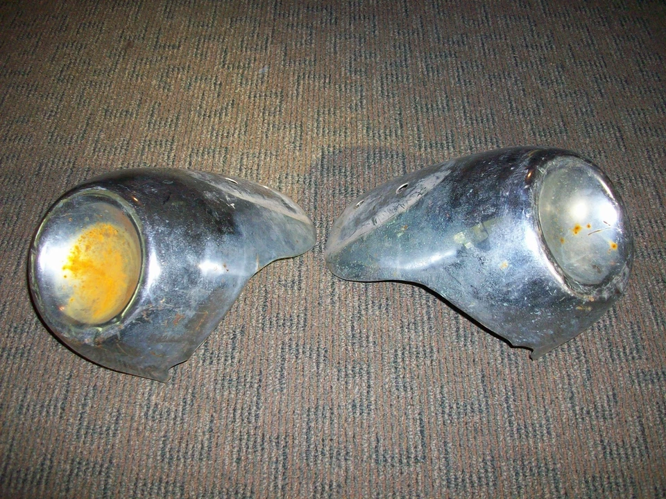 Camión GMC 1955 1956 1/2 y 3/4 toneladas L&R cromo parachoques balas 55 56 Foto 2 de 4