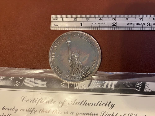 One Troy Ounce .999 Fine Silver 1986 Statue Of Liberty Commemorative Medallion