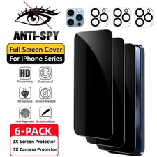 For iPhone 18 17 16 15 14 13 12 Pro Max Privacy Tempered Glass Screen Protector