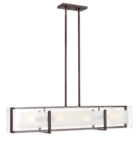 Hinkley Latitude 4-Light Linear Chandelier in Oil Rubbed Bronze 3996OZ - Picture 2 of 2