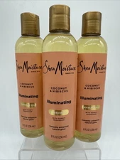 (3) Shea Moisture Coconut & Hibiscus Illuminating Massage Oil Body Glow 8oz
