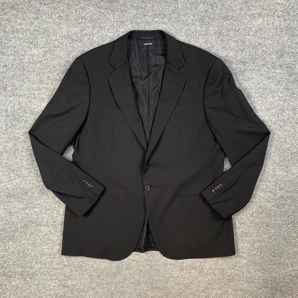 Blazer Giorgio Armani para Hombres *46* Lana Negra George 2 Botones Muesca de Pecho Único Foto 3 de 4