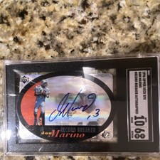 Upper Deck 1996 SPx Dan Marino Record Breaker Auto Insert BGS Graded Card