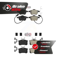 Front Rear Semi-Metallic Disc Brake Pads Kit For 2002-2004 Audi A4 Quattro