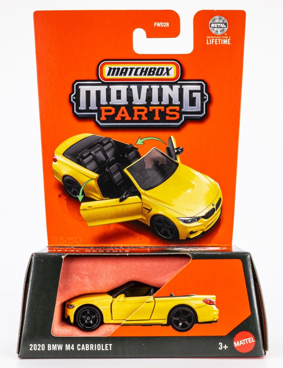 2025 Matchbox Moving Parts #35 2020 BMW M4 Cabriolet DAKAR YELLOW