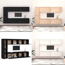 TV Schrank 6tlg. Massivholz Kiefer Wohnwand Wandschrank mehrere Auswahl vidaXL