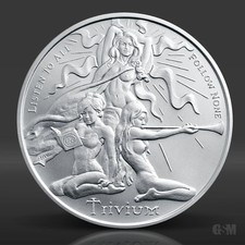 2025 - 1 oz .999 Fine Silver Round Silver Shield Trivium Girls Silver Shield BU 113.11 per troy oz
