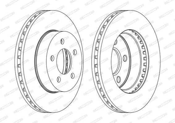 2x BRAKE DISC DDF1184C FOR JEEP CHEROKEE/LIBERTY R 425 DOHC 2.5L ENR 2.8L 4cyl - Image 4 of 4