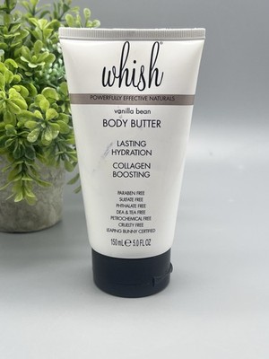 Whish Vanilla Bean Body Butter Collagen Boosting 5.0 oz New SEALED.