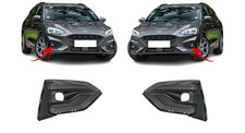 FOR FORD FOCUS ST-LINE 19-21 FRONT BUMPER FOGLIGHT GRILLE BLACK PAIR SET