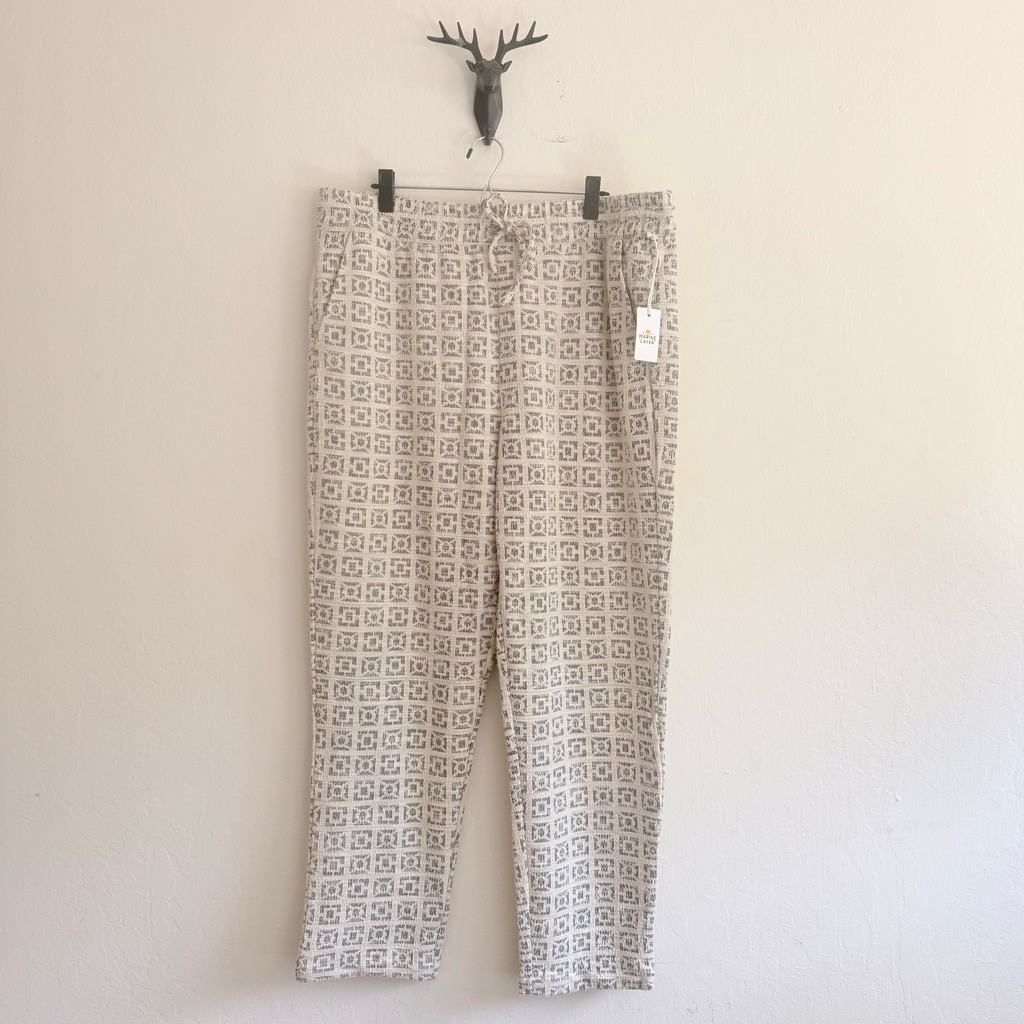 Men’s Marine Layer Archive Cam Jacquard Pants, 2X, Beige and Grey NWT